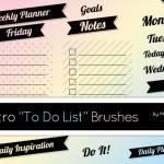 Retro To Do List Brushes Preview